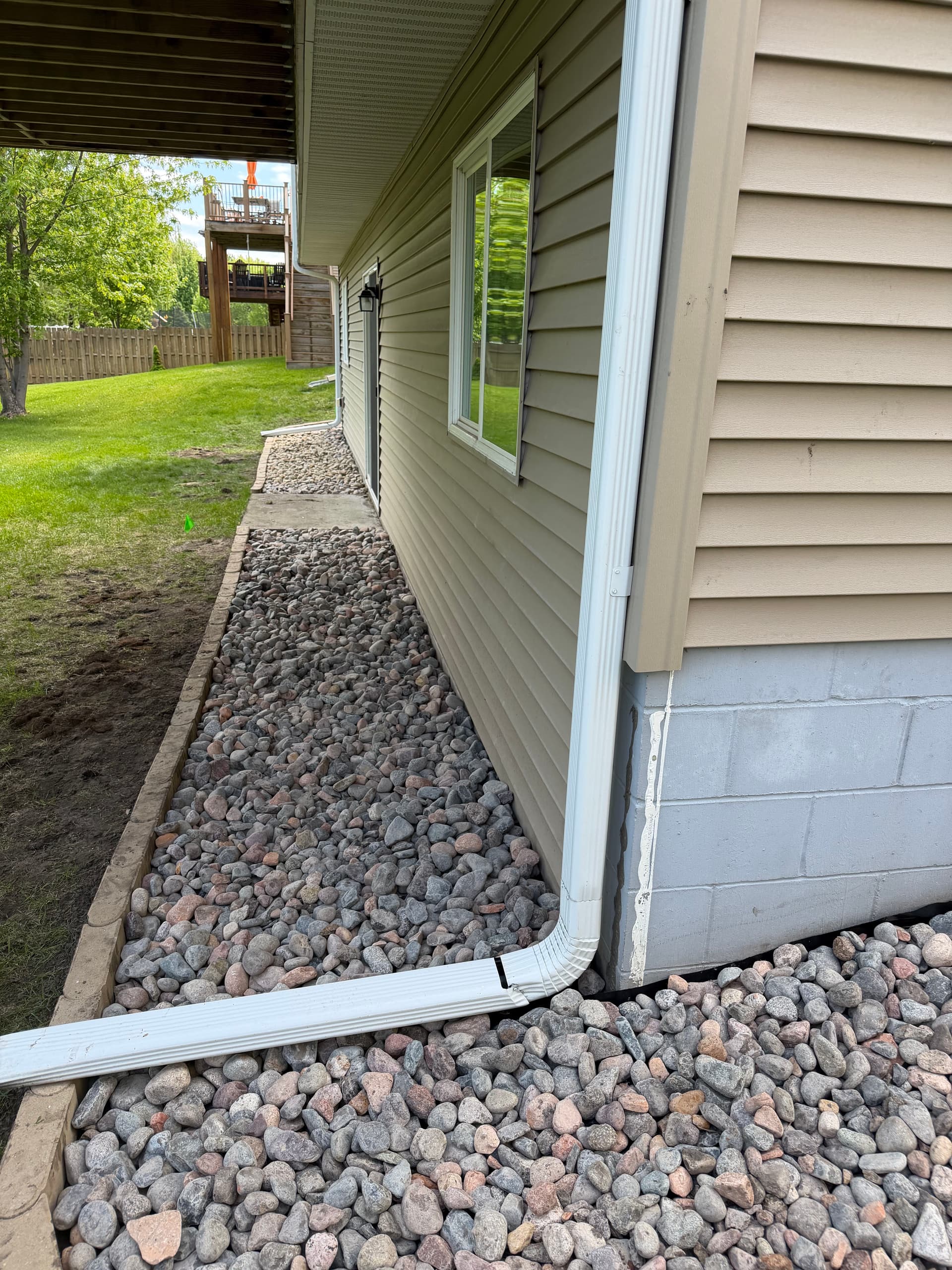Gallery photos for River Rock Border Install That Killed the Maintenance Headache: Image #1