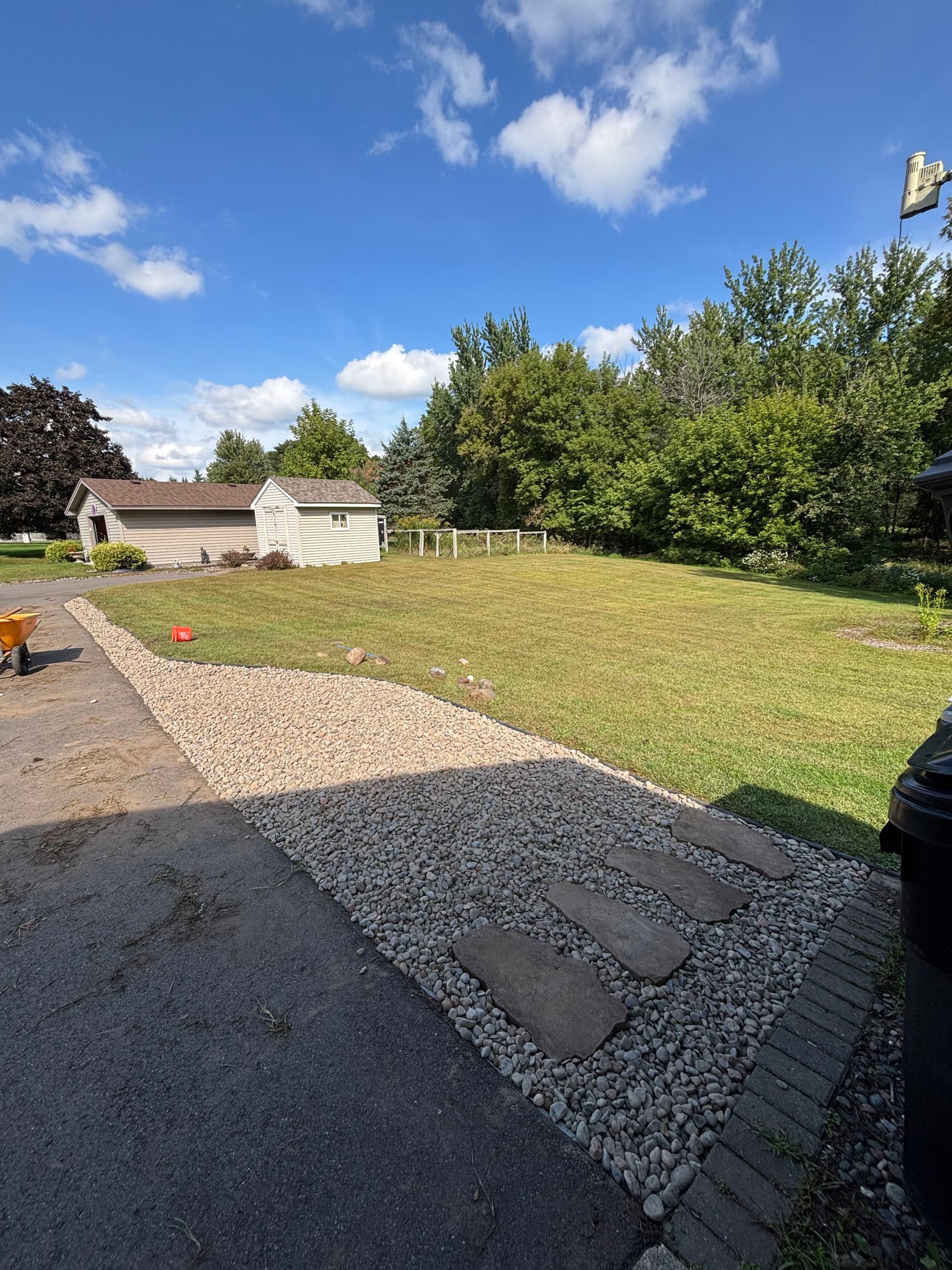 Gallery photos for Stunning Landscape Transformation with Stone Pathway: Image #1