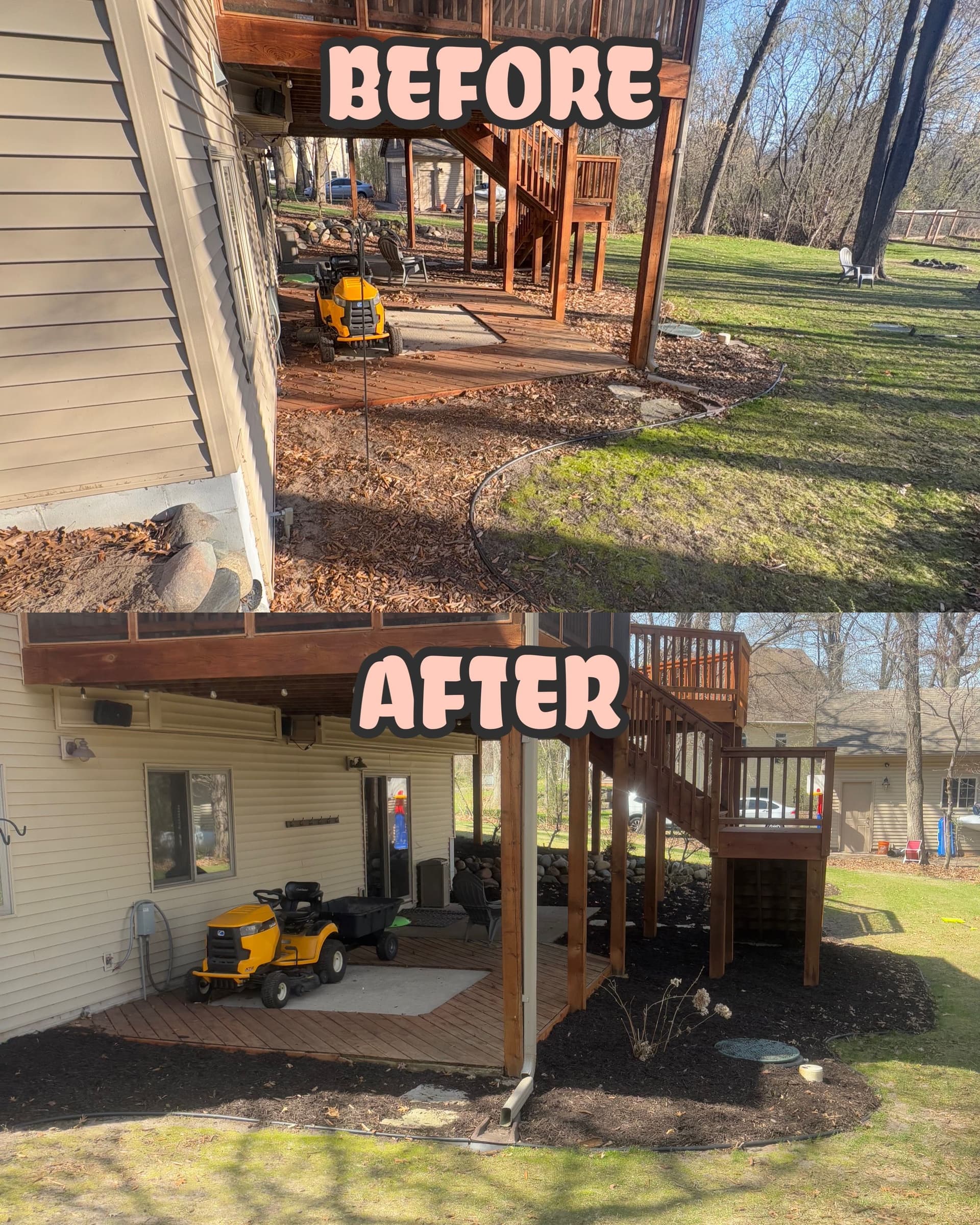 Gallery photos for Fresh Dark Mulch and a Full Yard Clean-Up Done Right: Image #1