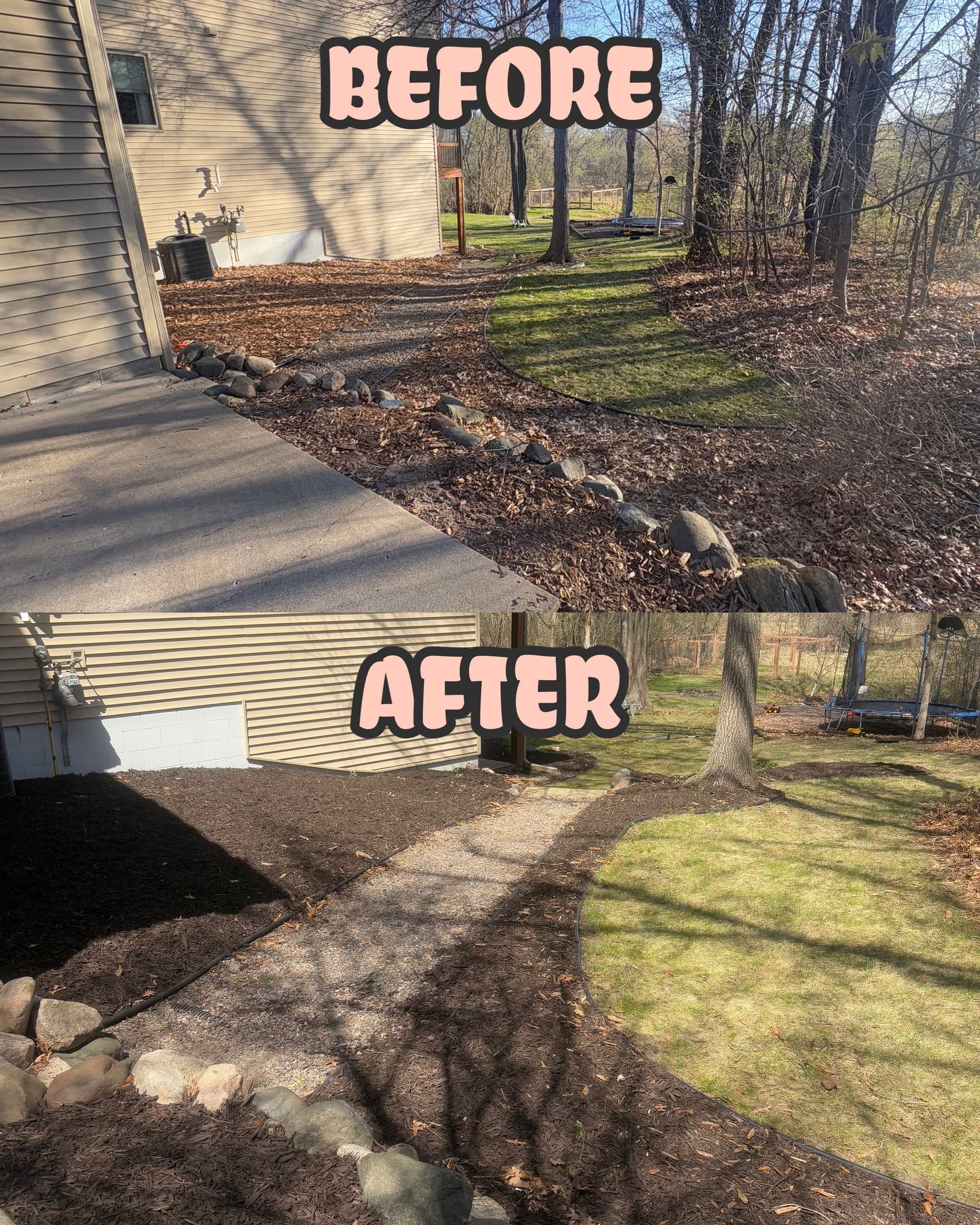 Fresh Dark Mulch and a Full Yard Clean-Up Done Right image