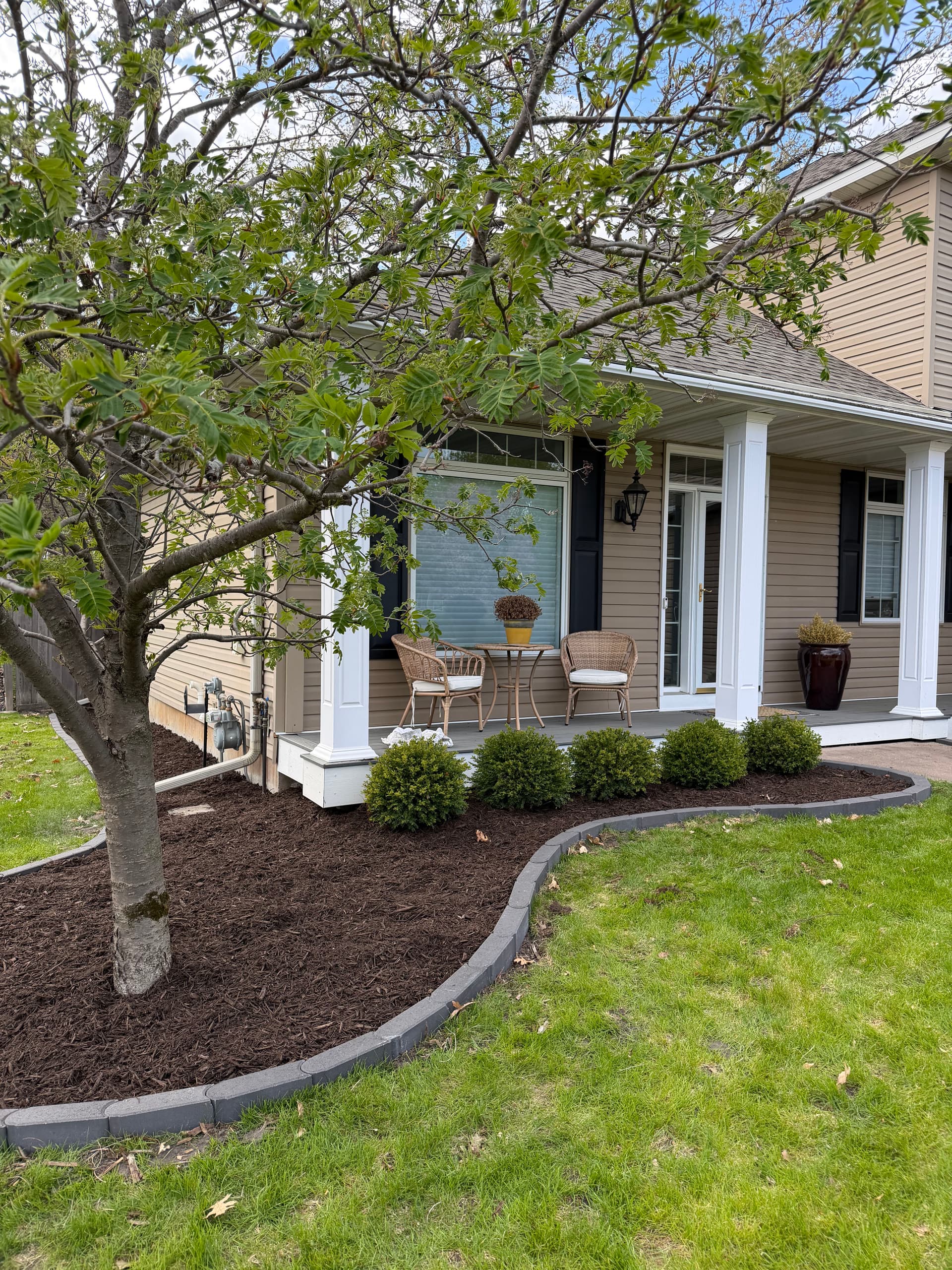 Gallery photos for Landscape Bed Reset with Fresh Mulch and Bullet Edging: Image #8