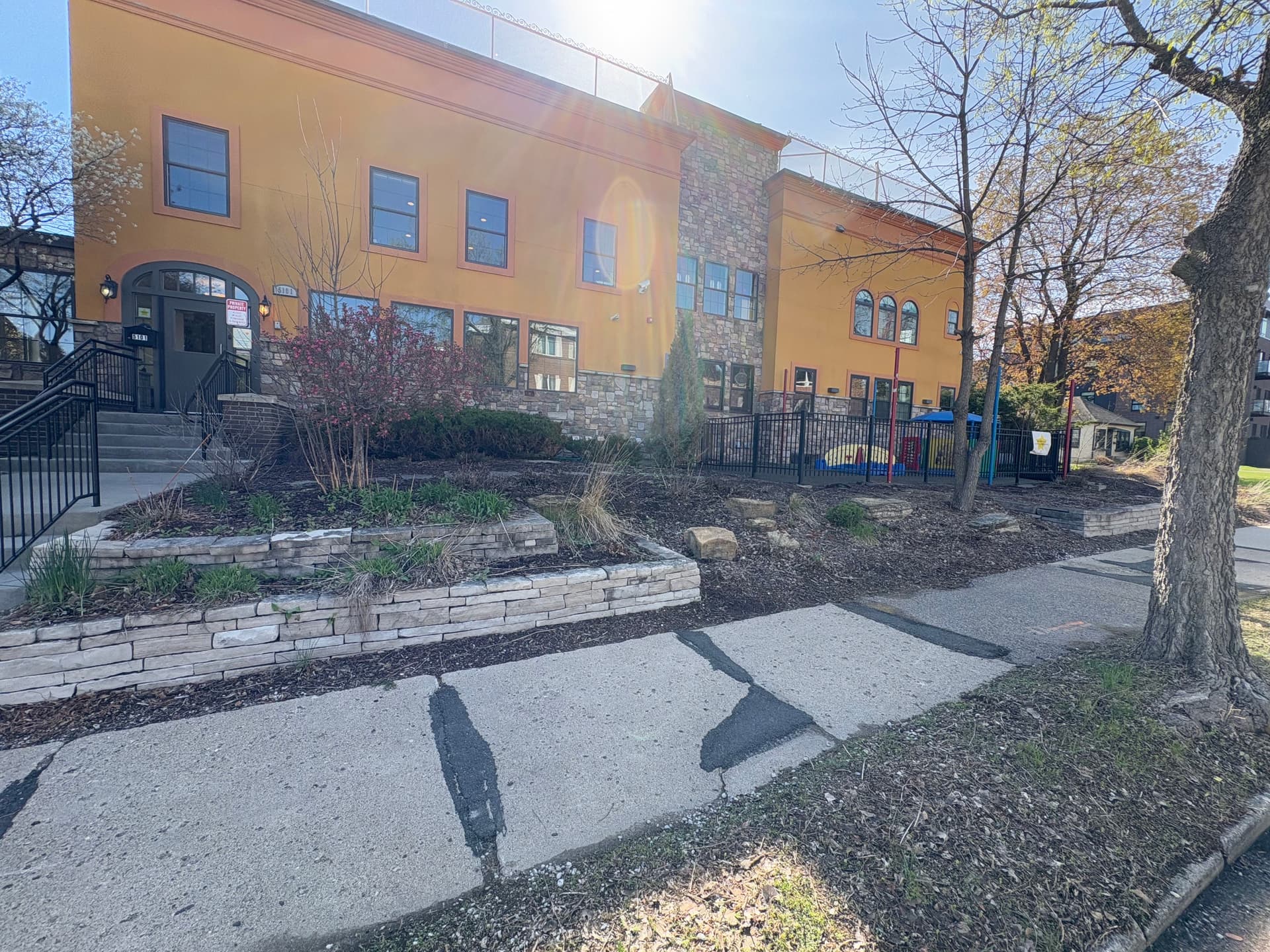 Commercial Landscape Bed Refresh at Edina Daycare image