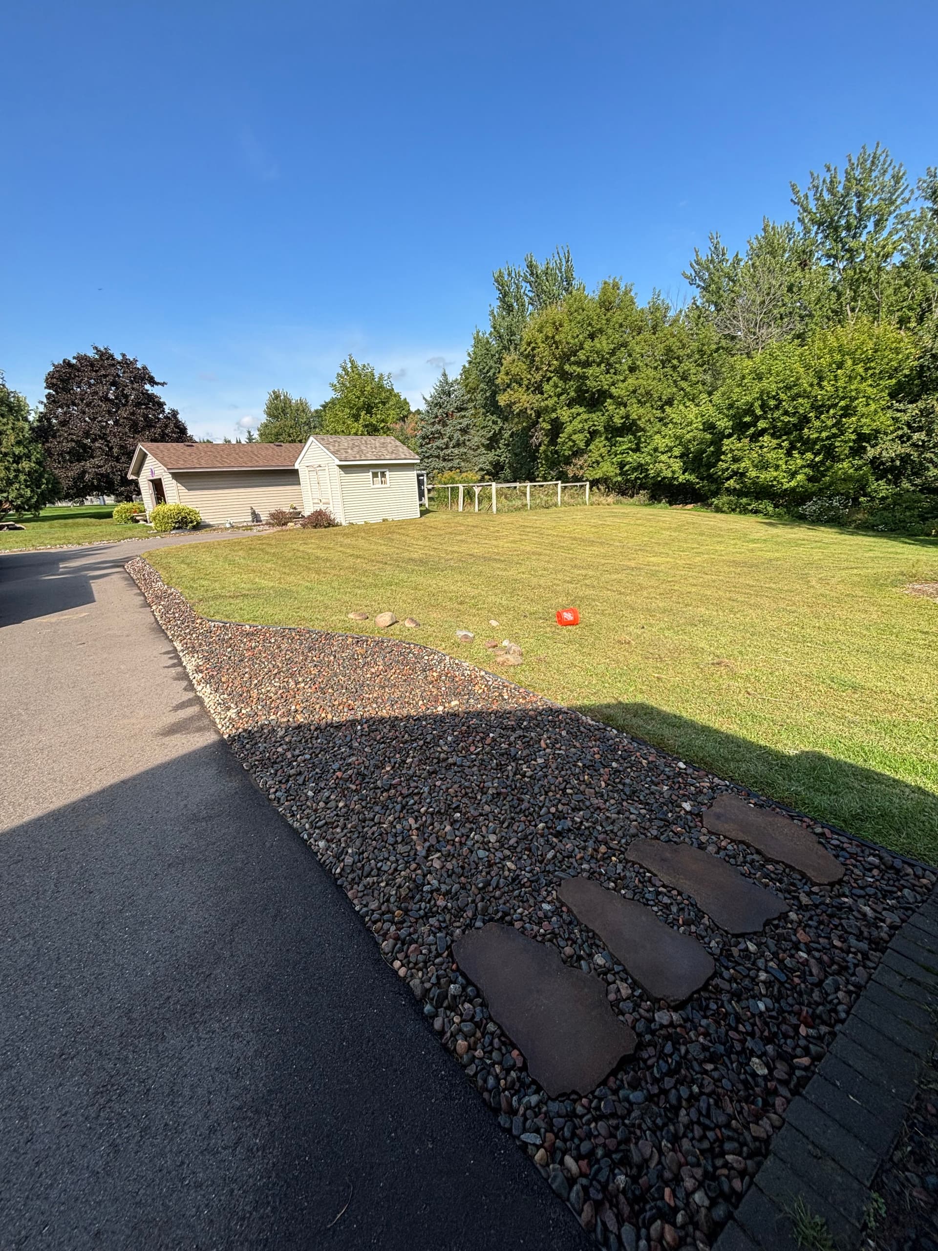 Gallery photos for Stunning Landscape Transformation with Stone Pathway: Image #2