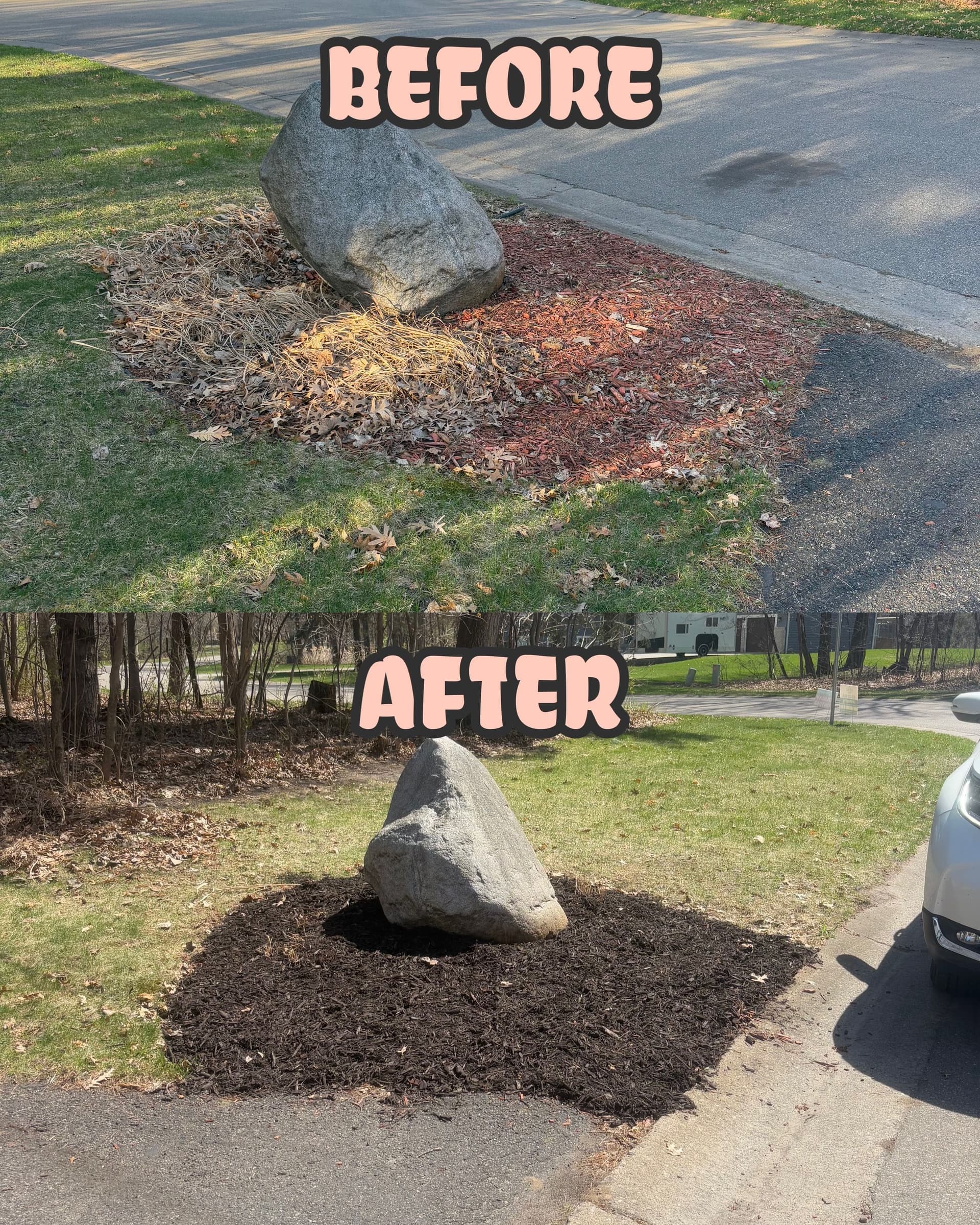 Gallery photos for Fresh Dark Mulch and a Full Yard Clean-Up Done Right: Image #3